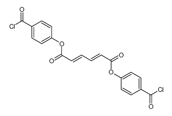 bis(4-carbonochloridoylphenyl) hexa-2,4-dienedioate结构式
