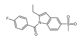 (2-ethyl-5-methylsulfonylindol-1-yl)-(4-fluorophenyl)methanone结构式