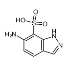 6-amino-1(2)H-indazole-7-sulfonic acid结构式