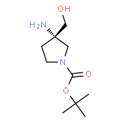 叔丁基(S)-3-氨基-3-(羟甲基)吡咯烷-1-羧酸酯结构式