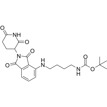 Thalidomide-NH-C4-NH-Boc结构式