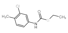 ethyl 3-chloro-4-methylthiolcarbanilate结构式