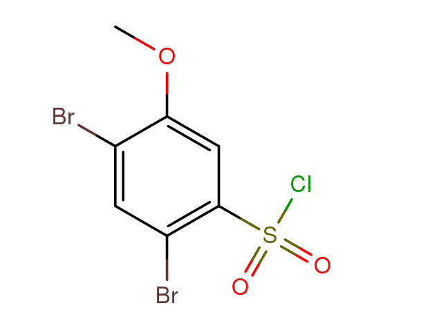 2,4-dibromo-5-methoxybenzenesulfonyl chloride Structure