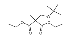 2-[(tert-butoxy)methyl]-2-methylpropanedioic acid diethyl ester结构式