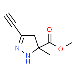 1H-Pyrazole-5-carboxylicacid,3-ethynyl-4,5-dihydro-5-methyl-,methylester(9CI)结构式