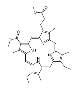 methyl 7,12-diethyl-18-(3-methoxy-3-oxopropyl)-3,8,13,17-tetramethyl-21,22-dihydroporphyrin-2-carboxylate结构式