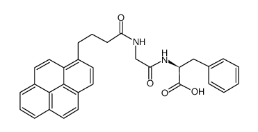 N-4-(1-Pyrene)butyroylglycyl-L-phenylalanine结构式