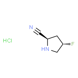 (2R,4S)-4-Fluoro-2-pyrrolidinecarbonitrile hydrochloride (1:1)结构式