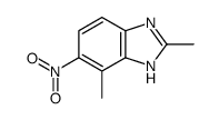 (9ci)-2,4-二甲基-5-硝基-1H-苯并咪唑结构式