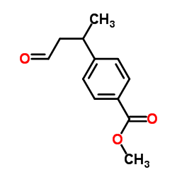 Benzoic acid, 4-(1-methyl-3-oxopropyl)-, methyl ester (9CI)结构式