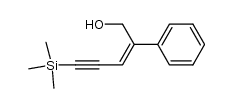 (Z)-2-phenyl-5-trimethylsilanylpent-2-en-4-yn-1-ol Structure