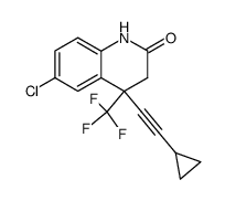 6-chloro-4-(cyclopropylethynyl)-4-(trifluoromethyl)-3,4-dihydroquinolin-2(1H)-one结构式