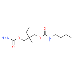 2-(Carbamoyloxymethyl)-2-methylbutyl=butylcarbamate结构式