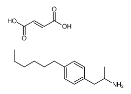 (E)-but-2-enedioic acid,1-(4-hexylphenyl)propan-2-amine Structure