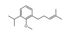 1-isopropyl-2-methoxy-3-(4-methylpent-3-en-1-yl)benzene结构式