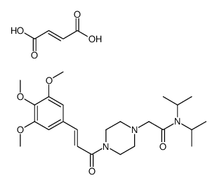 (Z)-but-2-enedioic acid,N,N-di(propan-2-yl)-2-[4-[(E)-3-(3,4,5-trimethoxyphenyl)prop-2-enoyl]piperazin-1-yl]acetamide Structure