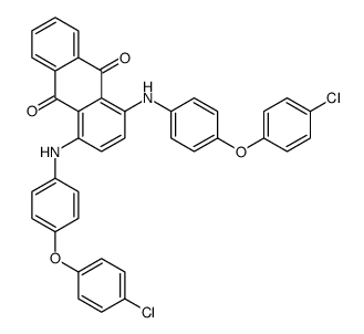 1,4-bis[4-(4-chlorophenoxy)anilino]anthracene-9,10-dione结构式