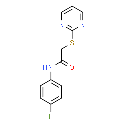 N-(4-FLUOROPHENYL)-2-(2-PYRIMIDINYLSULFANYL)ACETAMIDE picture