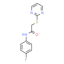 N-(4-FLUOROPHENYL)-2-(2-PYRIMIDINYLSULFANYL)ACETAMIDE structure