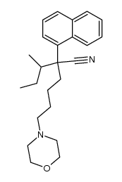 2-sec-butyl-6-morpholin-4-yl-2-naphthalen-1-yl-hexanenitrile结构式