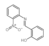 Phenol,2-[[(2-nitrophenyl)imino]methyl]- structure