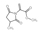 1-Pyrrolidineaceticacid, 3-methyl-a-methylene-2,5-dioxo-,methyl ester, (3R)- Structure
