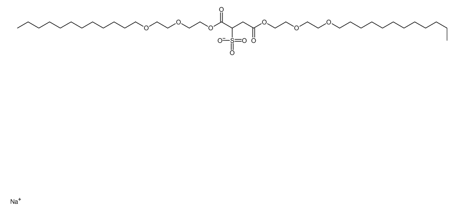 sodium 1,4-bis[2-[2-(dodecyloxy)ethoxy]ethyl] sulphonatosuccinate结构式