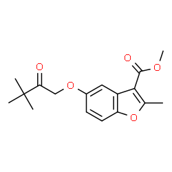 methyl 5-(3,3-dimethyl-2-oxobutoxy)-2-methylbenzofuran-3-carboxylate结构式