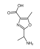 4-Oxazolecarboxylicacid,2-[(1R)-1-aminoethyl]-5-methyl-(9CI) Structure