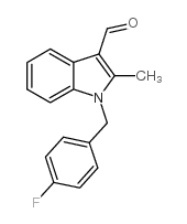 1-[(4-fluorophenyl)methyl]-2-methylindole-3-carbaldehyde结构式