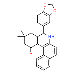 5-(1,3-Benzodioxol-5-yl)-3,3-dimethyl-3,4,5,6-tetrahydrobenzo[a]phenanthridin-1(2H)-one picture