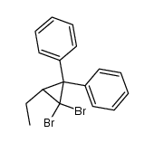 3-Aethyl-2.2-dibromo-1.1-diphenylcyclopropan Structure