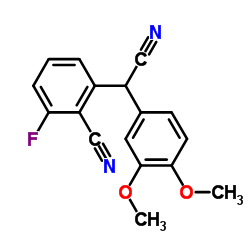 2-(2-CYANO-3-FLUOROPHENYL)-2-(3,4-DIMETHOXYPHENYL)ACETONITRIL Structure