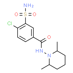 4-CHLORO-N-((2R,6R)-2,6-DIMETHYL-PIPERIDIN-1-YL)-3-SULFAMOYL-BENZAMIDE结构式