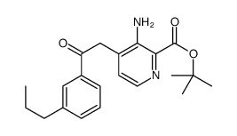 tert-butyl 3-amino-4-[2-oxo-2-(3-propylphenyl)ethyl]pyridine-2-carboxylate结构式