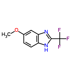 6-甲氧基-2-(三氟甲基)-1H-苯并咪唑结构式