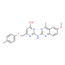 2-[(6-methoxy-4-methylquinazolin-2-yl)amino]-6-{[(4-methylphenyl)sulfanyl]methyl}pyrimidin-4(3H)-one picture