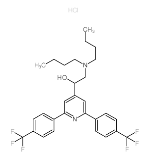 1-[2,6-bis[4-(trifluoromethyl)phenyl]pyridin-4-yl]-2-(dibutylamino)ethanol hydrochloride结构式