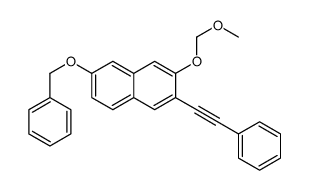 3-(methoxymethoxy)-2-(2-phenylethynyl)-6-phenylmethoxynaphthalene结构式