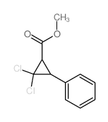 methyl 2,2-dichloro-3-phenyl-cyclopropane-1-carboxylate structure