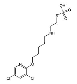 Thiosulfuric acid S-{2-[5-(3,5-dichloro-pyridin-2-yloxy)-pentylamino]-ethyl} ester Structure