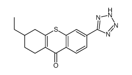 3-ethyl-6-(2H-tetrazol-5-yl)-1,2,3,4-tetrahydrothioxanthen-9-one结构式