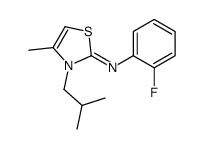 N-(2-fluorophenyl)-4-methyl-3-(2-methylpropyl)-1,3-thiazol-2-imine结构式