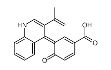 4-oxo-3-(3-prop-1-en-2-yl-1H-quinolin-4-ylidene)cyclohexa-1,5-diene-1-carboxylic acid结构式