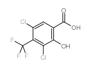 3,5-Dichloro-2-hydroxy-4-(trifluoromethyl)benzoic acid structure