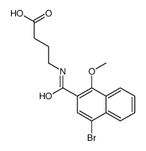 4-[(4-bromo-1-methoxynaphthalene-2-carbonyl)amino]butanoic acid结构式