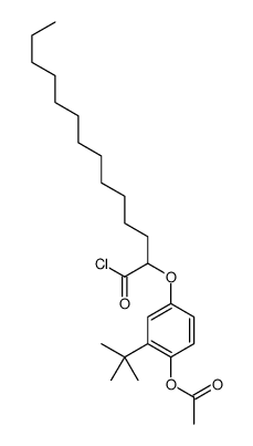 2-(4-acetoxy-3-tert-butylphenoxy)myristoyl chloride结构式