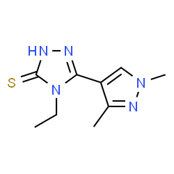 3H-1,2,4-Triazole-3-thione,5-(1,3-dimethyl-1H-pyrazol-4-yl)-4-ethyl-2,4-dihydro-(9CI)结构式