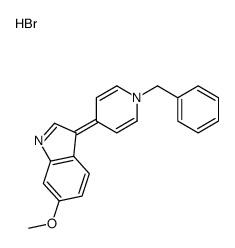 3-(1-benzylpyridin-1-ium-4-yl)-6-methoxy-1H-indole,bromide结构式
