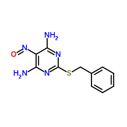 2-(Benzylsulfanyl)-5-nitroso-4,6-pyrimidinediamine结构式